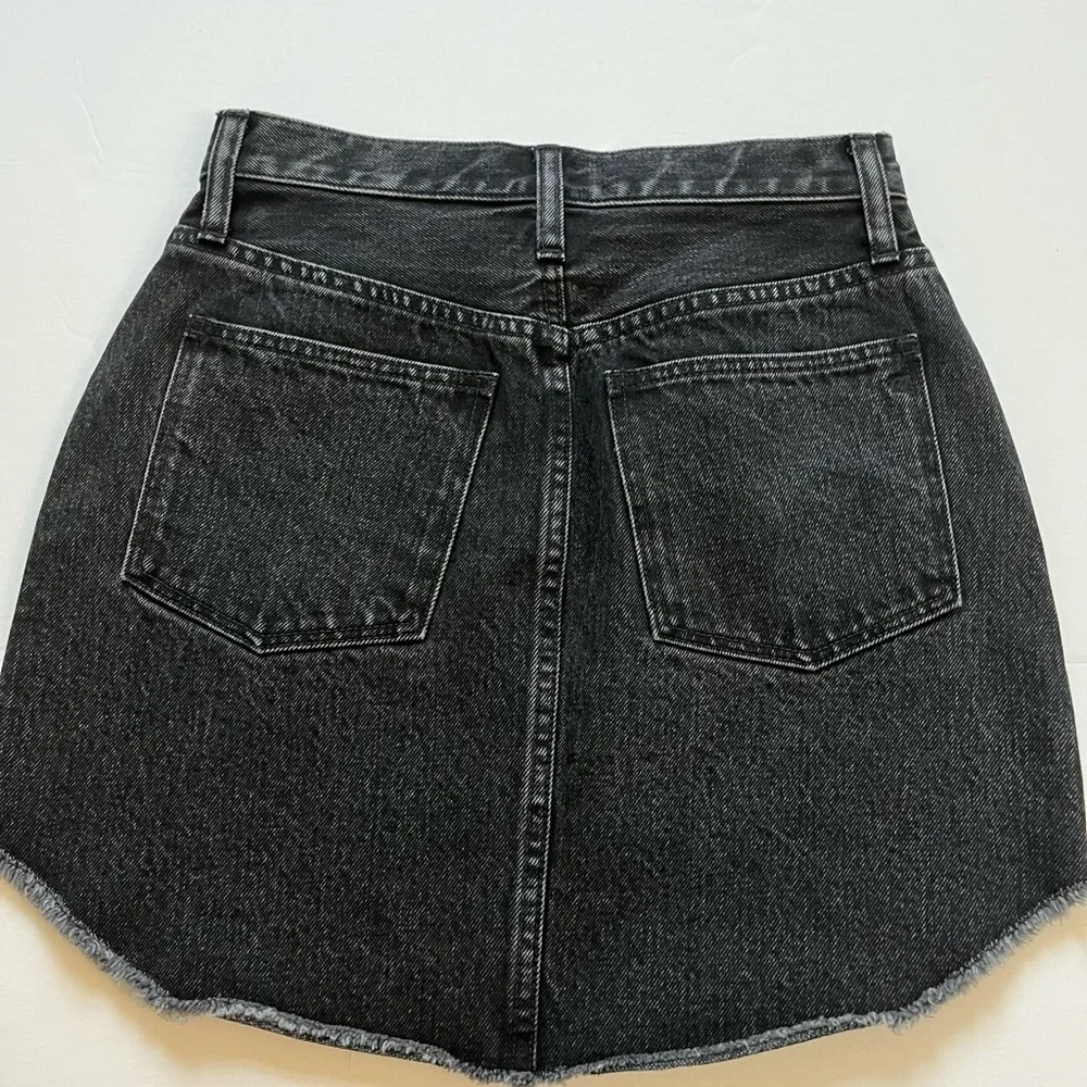 Madewell Black Jean Mini Skirt Size 25 - Picture 5 of 7